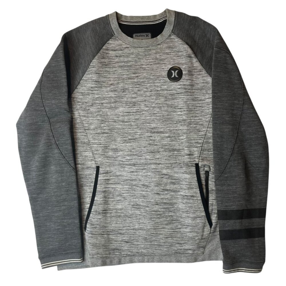 5/$25 Hurley Men's M Phantom Advance Crew Sweatshirt Gray Heather Sporty